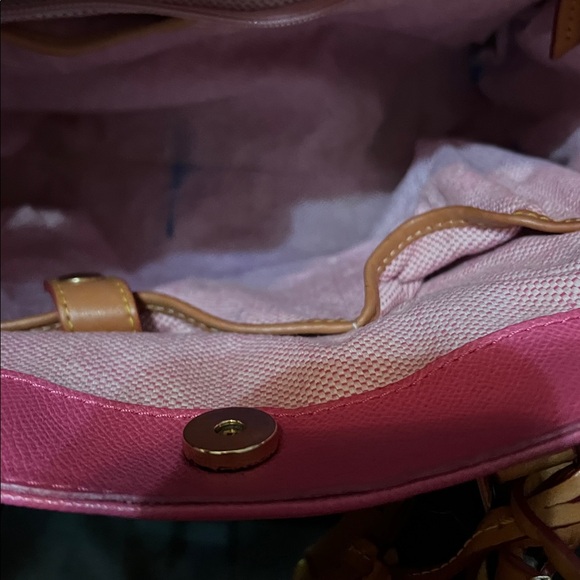 Dooney & Bourke Pink Janine Leather Top Handle and Crossbody Strap Purse - Picture 10 of 13